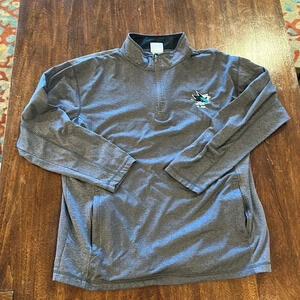 NHL Sharks men’s quarter zip‎ sweatshirt with zip pockets large